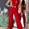 بذلة نسائية فضفاضة ذات تصميم غير منتظم