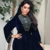 فستان مخملي للحفر الساخن على شكل قطرة ماء