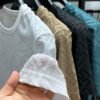 الراقية الصيف تي شيرت الرجال عارضة جولة الرقبة رقيقة الجاكار العصرية