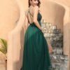 فستان جديد سبليت تصميم تحسس الترتر حبال شبكة