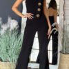 بذلة نسائية فضفاضة ذات تصميم غير منتظم