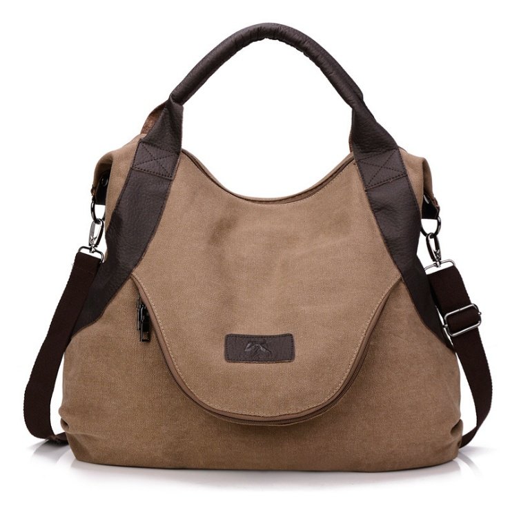 حقائب اليد النسائية الحد الأدنى الرجعية الكتف Crossbody حقيبة قماش خمر