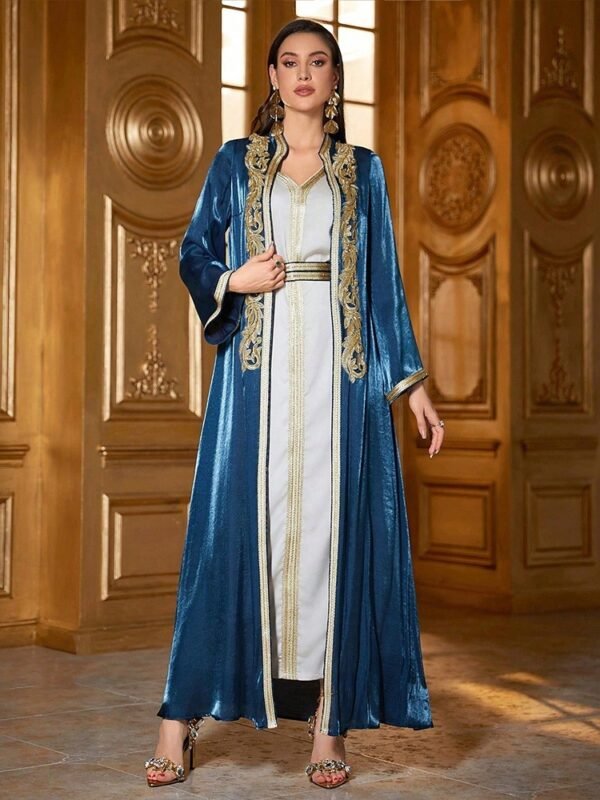 51cc9002-26df-494b-9d8f-a5a62b9d48e9.jpg طقم فستان من قطعتين بتصميم كلاسيكي