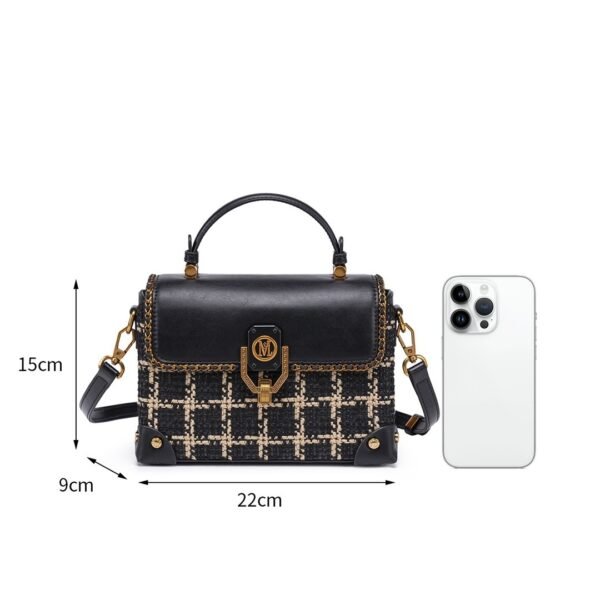 حقيبة كتف محمولة مربعة صغيرة مربعة الشكل