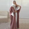 رداء كارديجان نسائي بألوان متباينة على الجانبين