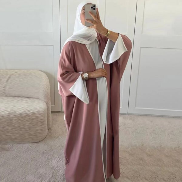 رداء كارديجان نسائي بألوان متباينة على الجانبين