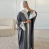 رداء كارديجان نسائي بألوان متباينة على الجانبين