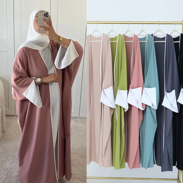 رداء كارديجان نسائي بألوان متباينة على الجانبين