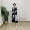 فستان ليلي مطوي بتصميم شخصية أزياء نسائية