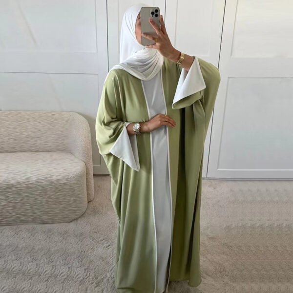 رداء كارديجان نسائي بألوان متباينة على الجانبين