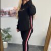 بدلة نسائية بسيطة مطبوعة كاجوال بغطاء رأس