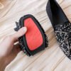 حذاء نسائي مسطح مزين باللؤلؤ على الطراز الكوري