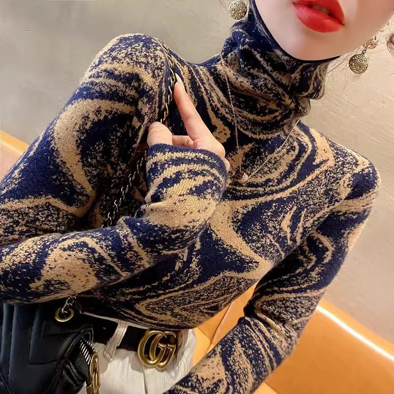 بلوزة نسائية بياقة مدورة وقميص سفلي عصري لفصل الخريف والشتاء