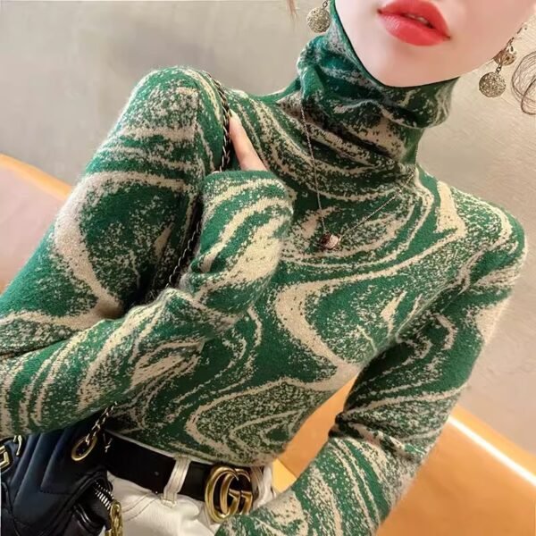 بلوزة نسائية بياقة مدورة وقميص سفلي عصري لفصل الخريف والشتاء