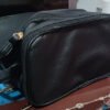 حقيبة مستحضرات التجميل بتصميم ثلاثي الطبقات بسحاب مزدوج على شكل حرف U، حقائب مكياج عصرية ذات سعة عالية، حقيبة تخزين جلدية محمولة من البولي يوريثان لمنتجات العناية بالبشرة
