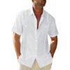 قميص Guayabera الكوبي الرجالي الكاجوال في الهواء الطلق كاجوال بأكمام قصيرة ملابس مطبوعة أزياء رياضية مصمم ملابس الشارع