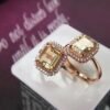 خاتم من حجر السترين الطبيعي للنساء