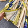 فستان نسائي مطبوع لتنحيف الخصر