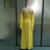 فستان نسائي طويل بأكمام طويلة وجزء علوي من الأنبوب
