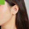 أقراط قوس قزح من الفضة الإسترلينية S925 للنساء