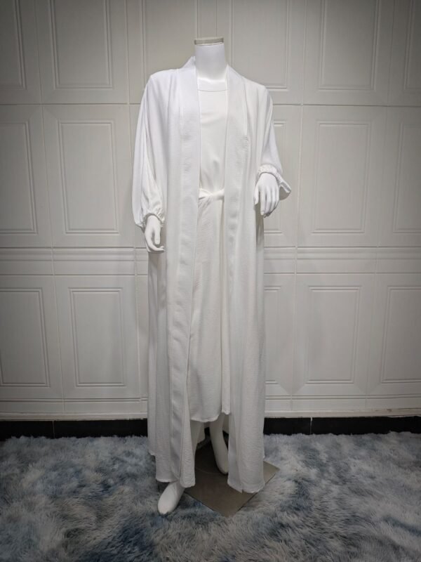 طقم رداء مكون من قطعتين مع تنورة بخصر مشدود