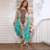 غطاء شاطئ نسائي مطبوع كبير الحجم