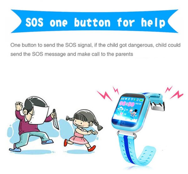 ساعة ذكية Hold Mi GPS Q750 Q100 للأطفال مزودة بنظام تحديد المواقع العالمي (GPS) بشاشة تعمل باللمس وجهاز تعقب موقع SOS آمن للأطفال PK Q80