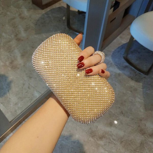 حقائب كلاتش مسائية حقيبة مسائية مرصعة بالألماس مع حقيبة كتف سلسلة
