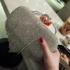 حقيبة يد نسائية جديدة لامعة مرصعة بالألماس، مناسبة لحفلات السهرة، وحفلات العروس، وحزمة Xiekua