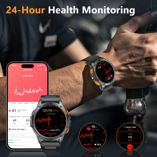 ساعة ذكية MD53 بنظام تحديد المواقع العالمي (GPS) مقاومة للماء وبوصلة رياضية خارجية