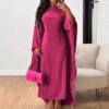 فستان نسائي أنيق فضفاض بأكمام خفاش