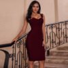 فستان ضمادة فساتين سهرة بأشرطة للنساء