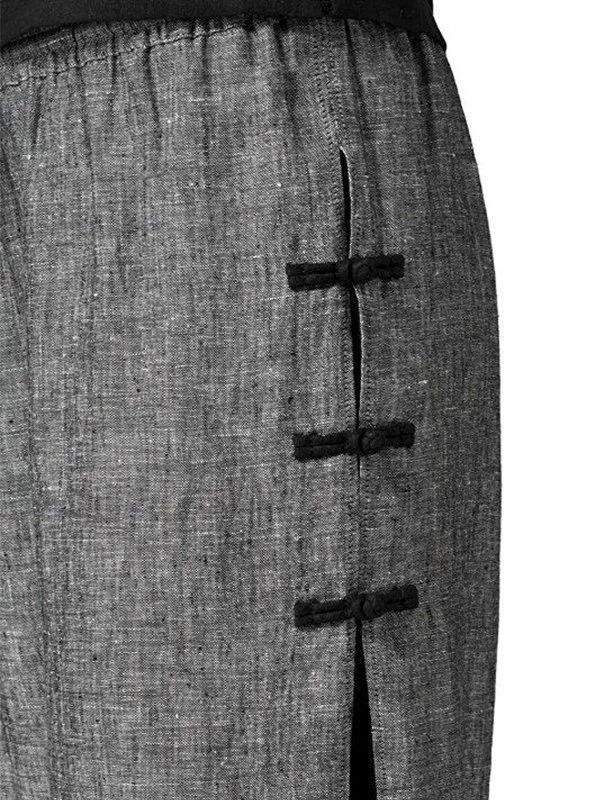 بنطلون نسائي بخصر مطاطي مزدوج الطبقات