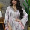 8f8d38aa-1901-42af-9cb1-cc6fcb22f88e.jpg تنورة حلوة مطبوعة بفتحة على شكل حرف V ومزودة برباط ومزودة بخصر للتحكم في الخصر ومزينة بكريستالات ملونة