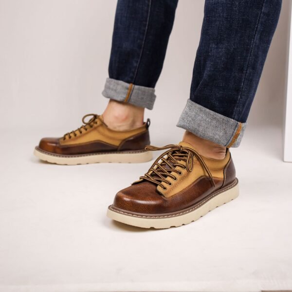 أحذية عمل عتيقة على الطراز الأمريكي أحذية جلدية للترفيه في الهواء الطلق