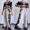 بدلة نسائية كاجوال بأكمام قصيرة بتصميم جديد