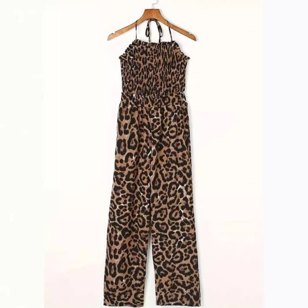 جمبسوت نسائي بدون ظهر بطبعة جلد النمر