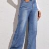 بنطلون جينز واسع الساق من Catsuo Camisole بخصر عالٍ