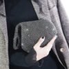 حقائب حفلات مسائية محمولة مرصعة بأحجار الراين