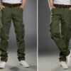 سراويل عسكرية متعددة الجيوب للرجال، سراويل كاجوال، ملابس رياضية خارجية للرجال