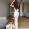 فستان تنورة بدون أكمام مثير للفتيات الصغيرات ذو تصميم Pure Desire يمكن أن يكون شفافًا
