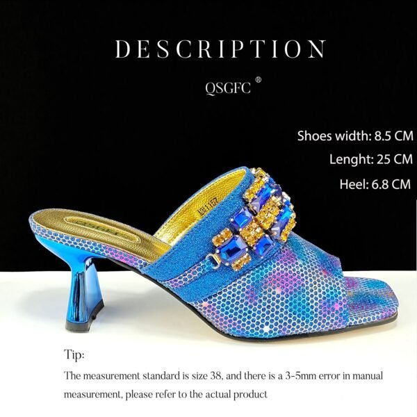 طقم أحذية وحقائب نسائية مصنوعة من قماش مموه مع إبزيم مزخرف ونعال بكعب عالٍ كاجوال