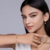 سوار نسائي من الفضة الإسترليني بتصميم سلسلة من الماس