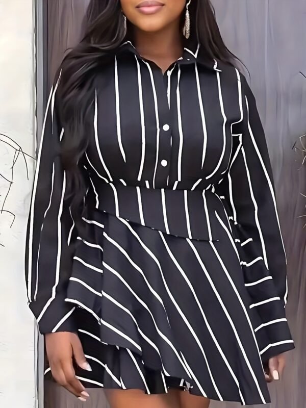 قميص نسائي كلاسيكي بأكمام طويلة وأكمام طويلة