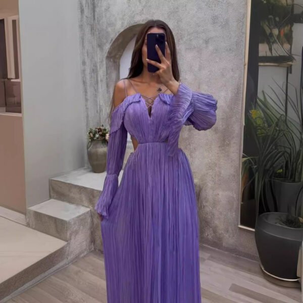 7d023a16-dfc6-48b3-a2f7-e5957ead946a.jpg فستان نسائي بأكمام طويلة وحزام مثير