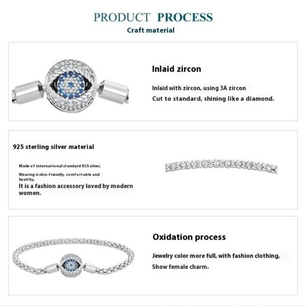 سوار بسيط من الفضة الإسترليني عيار 925 بتصميم لمبة صغيرة