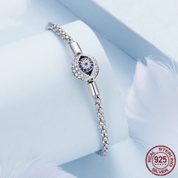 سوار بسيط من الفضة الإسترليني عيار 925 بتصميم لمبة صغيرة