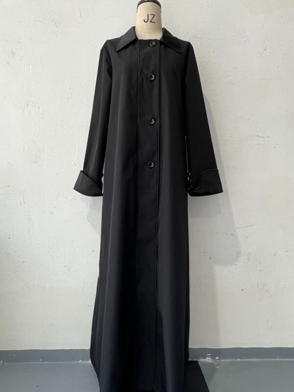 معطف نسائي متوسط ​​الطول بتصميم ريترو بايكر