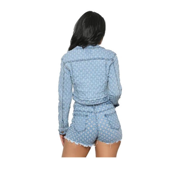 بدلة نسائية جديدة ملابس ترفيهية شورت جينز ممزق