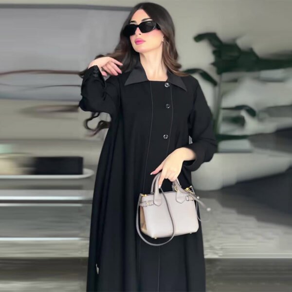 معطف نسائي متوسط ​​الطول بتصميم ريترو بايكر